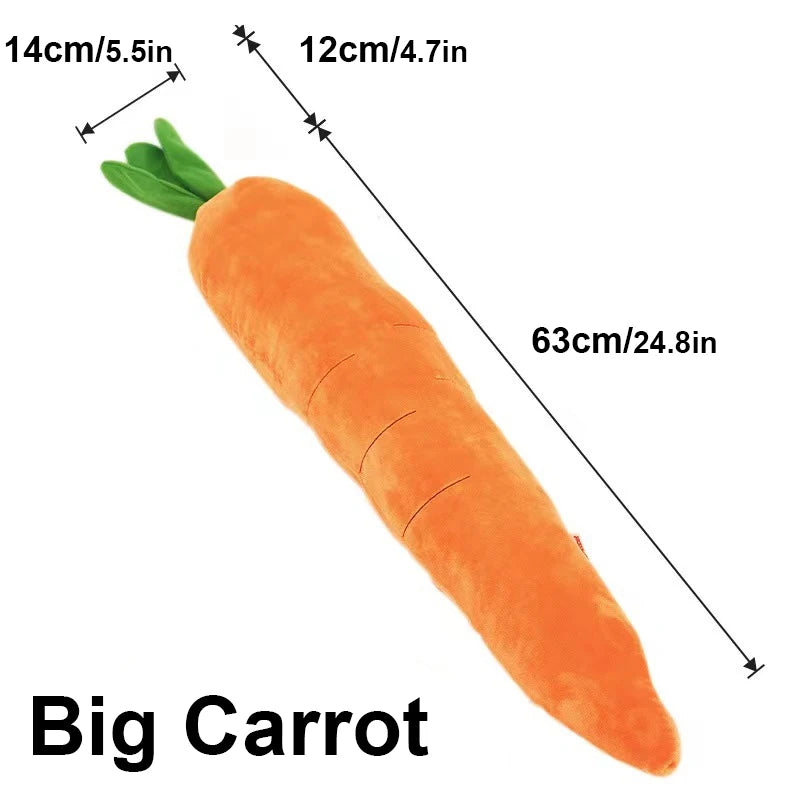 Dog Toy Pet Carrot Plush Toy Vegetable Chew Toy for Small Medium Large Dogs Universal Pet Sound Playing Toy Pet  Accessories